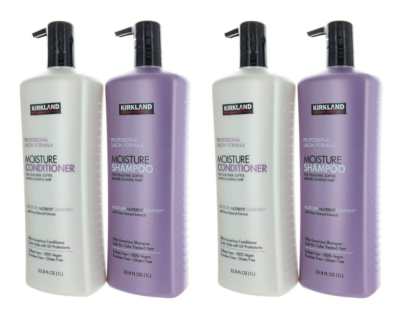 Kirkland Signature Professional Salon Formula Shampoo & Conditioner Bundle-  Includes Two Salon Formula Moisture Shampoo (. Fl
